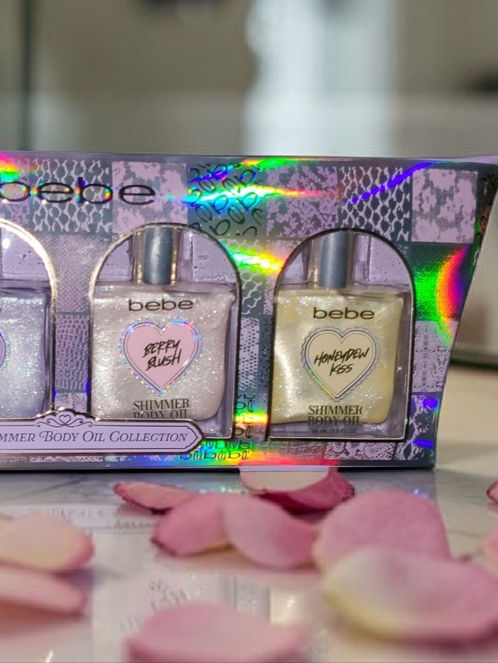 bebe Shimmer Body Oil Collection - Iridescent Multi-Color Set - Picture 4 of 8